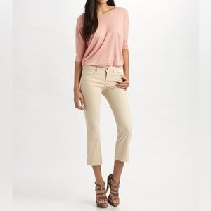 NWT! J Brand GiGi Midrise Cropped Flare. Japanese Luxe Twill, Color: Cream.  26